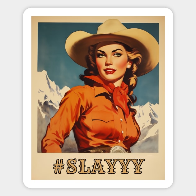 Slay All Day Cowgirl Sticker by Iron Creek